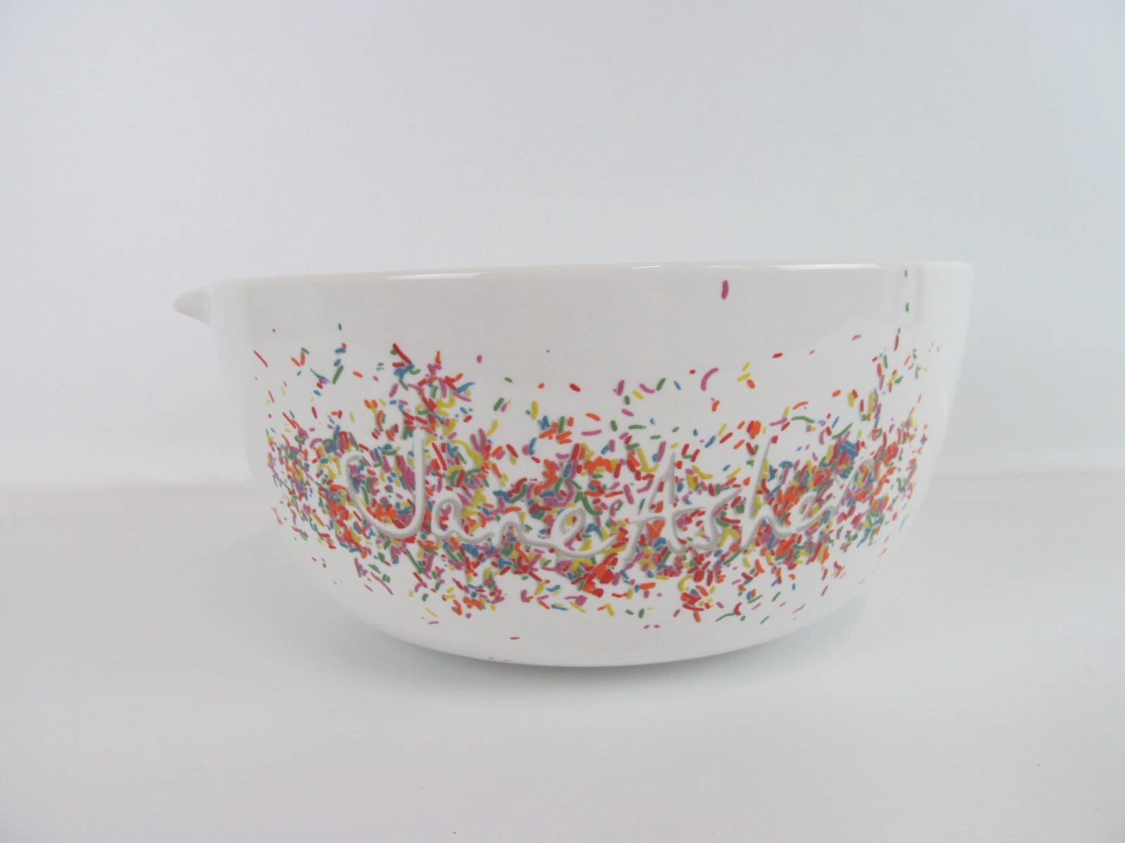 Sprinkles WADE 2007 Jane Asher White Mixing Bowl 25cm Diameter 12cm Height