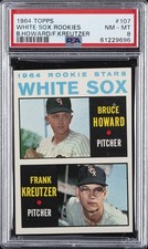 1964 TOPPS B.HOWARD/F.KREUTZER #107 WHITE SOX ROOKIES PSA 8