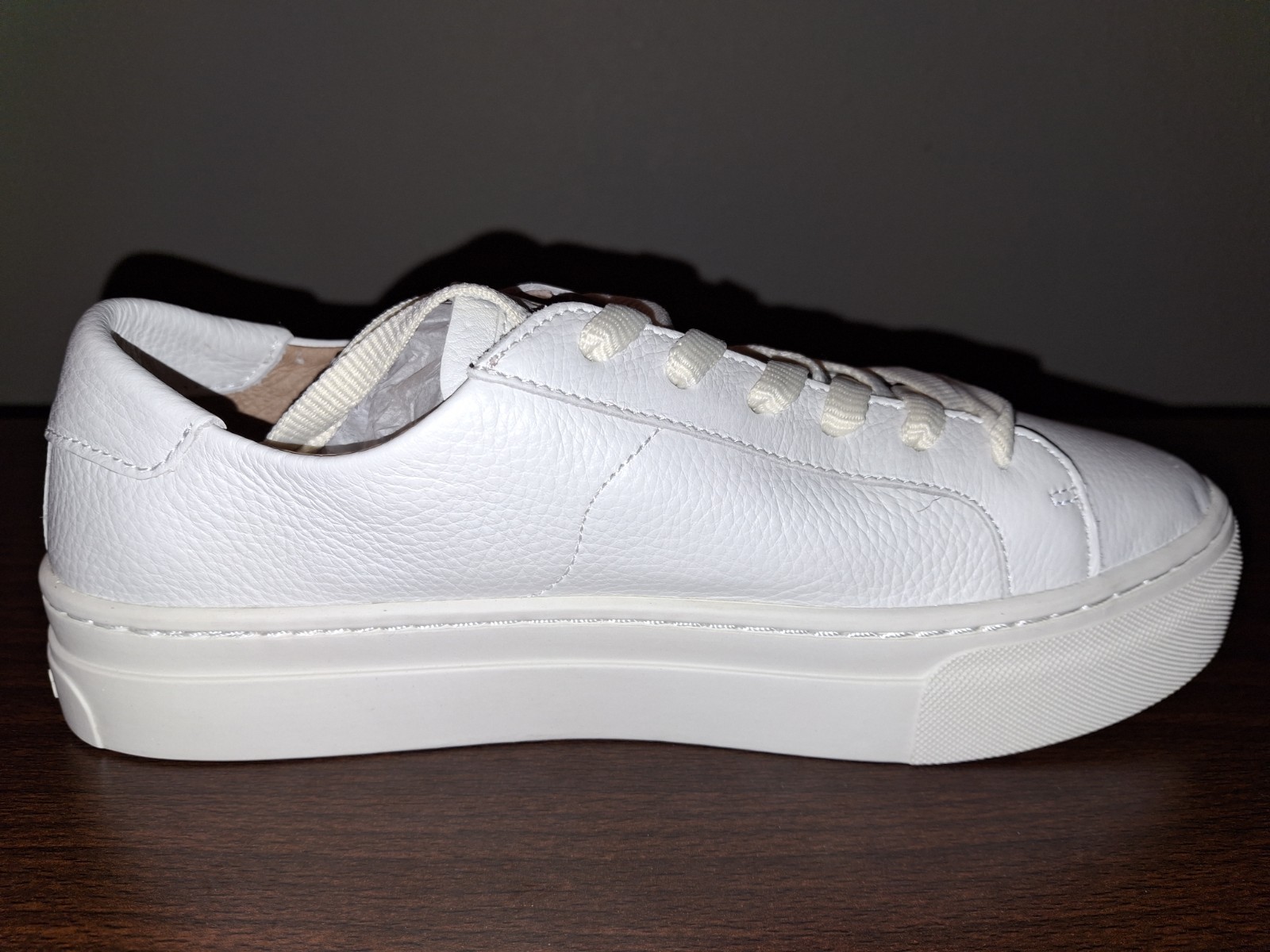 Soludos Ibiza Platform White Leather Sneaker Women's EU 38.5 US 8