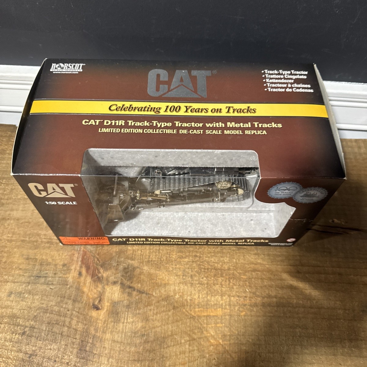 Caterpillar Cat D11r Dozer W/ Metal Tracks - Silver 100