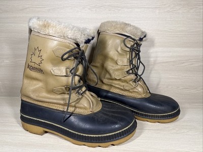 KAMIK CANADA Winter Snow Boots STEEL SHANK Men's Sz.11 Wool Liner Lace-Up