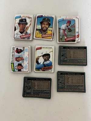 1980 Topps Baseball Common and Lesser Star Lot of 100 Cards