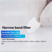 Narrow Bandpass Filters 405 415 420 515 540 560 580 590 633 680nm 10nm BW OD4