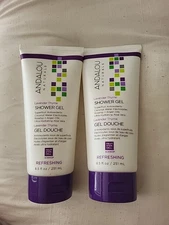 New Andalou Shower Gel Bath Beauty  Soap Lavender Thyme Lot 2 Refreshing Clean