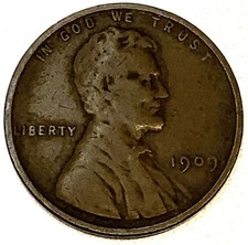 1909 - P Lincoln Wheat Cent Penny Very Good Condition 1c US Coin 1st Year- 1770