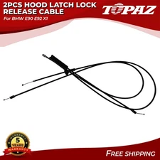 2PCS Hood Latch Lock Release Cable for BMW E90 E92 X1 51237184432