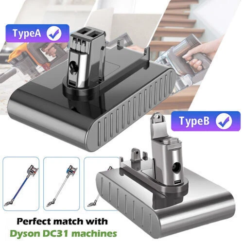Batería de repuesto 9000 mAh para Dyson DC31 tipo A/B DC34 DC35 animal DC44 DC45 Foto 2 de 4