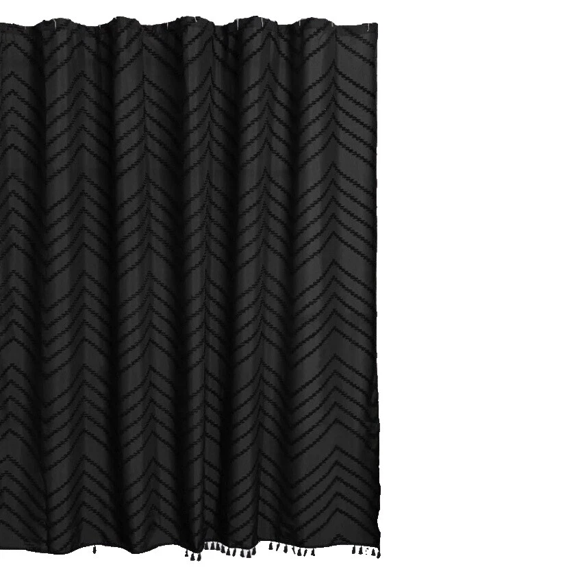 Black Fabric Shower Curtains