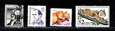 US 1053, 2195, 2482, 3036 used -   Hamilton, Jennings, Bobcat, Red Fox  ee3