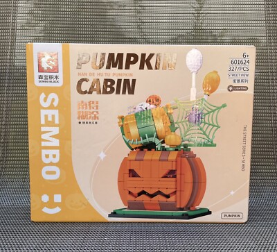 Sembo Building Blocks Halloween Pumpkin Cabin 327 Piece Set Decoration
