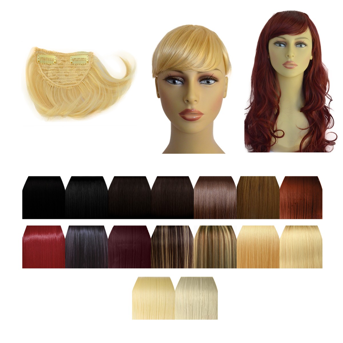 FRINGE BANGS Clip In On Hair Extensions Classic Style CHOOSE ANY