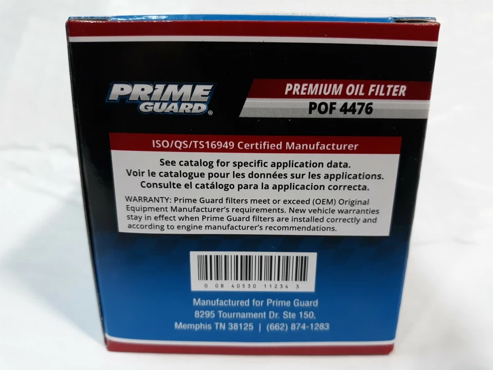 Filtro de aceite de motor Prime Guard POF4476 Estuche de 12 Foto 4 de 4
