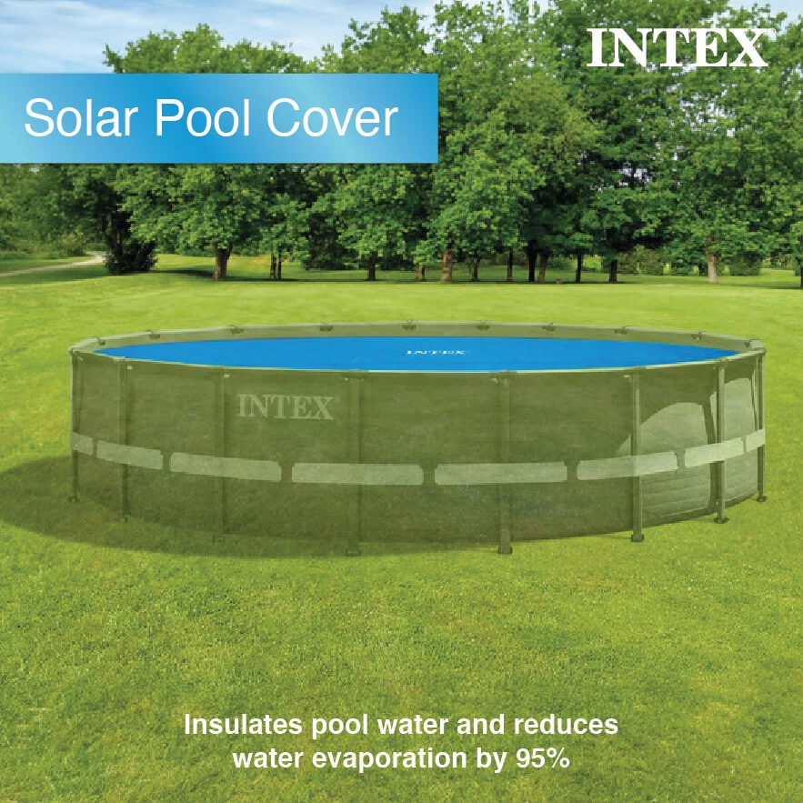 Intex 28014E 16 Ft Above Ground Pool Solar Cover with Carry Bag, Blue (Open Box) - Image 4 of 4