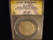 . 5 Franchi 1975 SVIZZERI ANACS PF 66