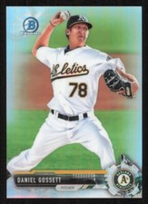 2017 Bowman DANIEL GOSSETT Refractor #/499 card OAKLAND A'S ATHLETICS