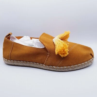 TOMS 9.5 Deconstructed Alpagarta Tassel Slip On Womens Flats Casual Size 9.5W - Image 1 of 4