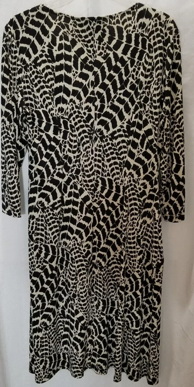 OFF WHITE ABBIGLIAMENTO CONNESSO ABITO A MANICHE LUNGHE BIANCO E NERO TAGLIA 12 #3083