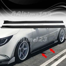 For Acura TLX 2015-2023 Gloss Black Side Skirt Extension Lip Rocker Splitter Kit