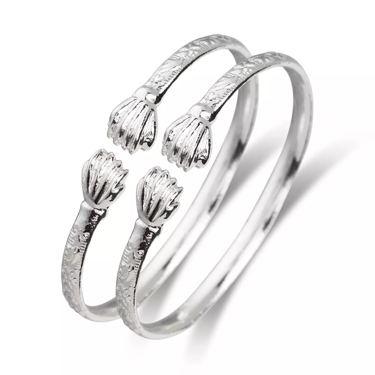 Sterling silver deals bangles with fists