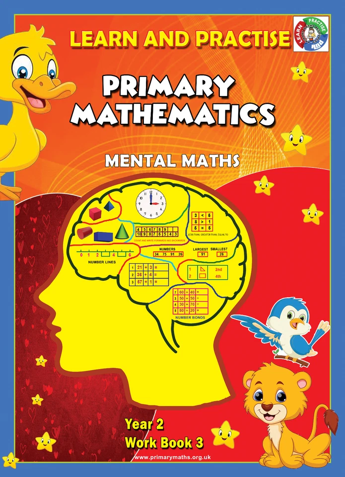 YEAR 2 - WORK BOOK 1,2&3, LEARN AND PRACTISE,  KEY STAGE 1, MENTAL MATHS - Image 3 of 3