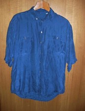 CAMICIA UOMO 100% PURA SETA Made in Italy 100% PURE SILK SHIRT