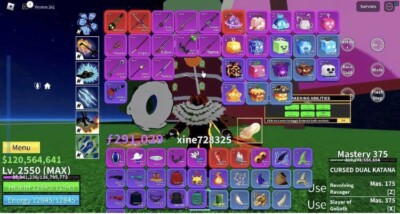 Bloxfruit | Stufe 2550 | Teig erwachen | GodHuman | Verfluchtes doppeltes Katana    
