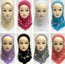 Children Kids Hijab Islamic Scarf Shawls 2-8T