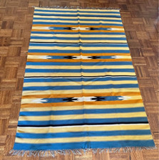 Chimayo blanket ca. 1930s or 40s in very good condition. 70"X 50" in