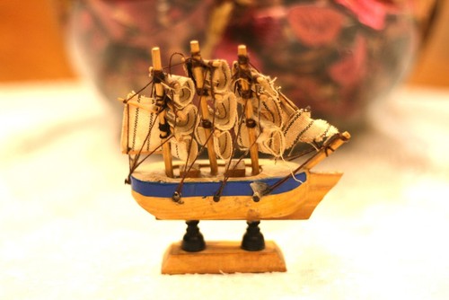 Vela Nave Vintage Decorazione Legno Casa Nautica Decorazione Marittima Da Collezione - Foto 2 di 8