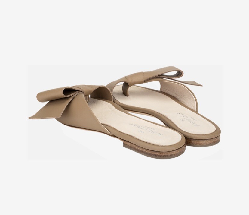 Josefinas Womens Shoes Marie Antoinette Slide Beige Hand Made