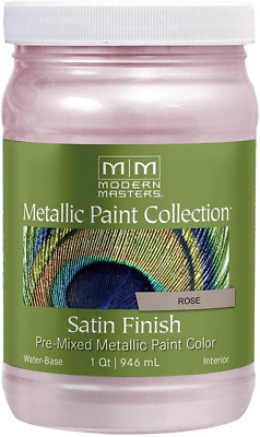 1 Qt ME246 Rose Metallic Paint Collection Water-Based Decorative Metallic Paint