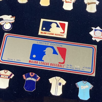 Vintage 1985 Major League Baseball Jersey Pin Set 26 Teams MLB