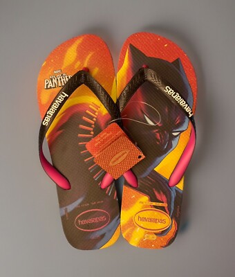 Thongs Havaianas Black Panther Marvel Flip Flops Sandals / US:11-12 EU:45-46