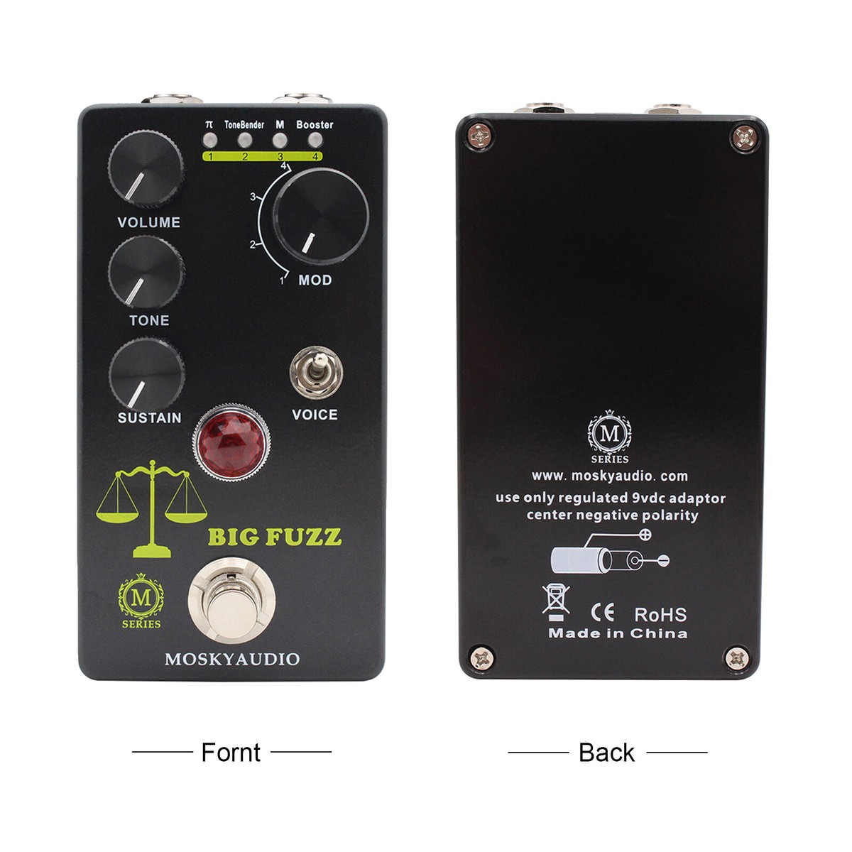 MOSKYAudio BIG FUZZ Digital Guitar Effect Pedal 4-Mode Selection