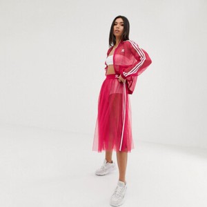 red tulle adidas skirt