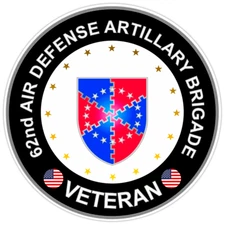 62nd Air Defense Artillery Brigade Veteran Bumper Sticker Military Decal 5"