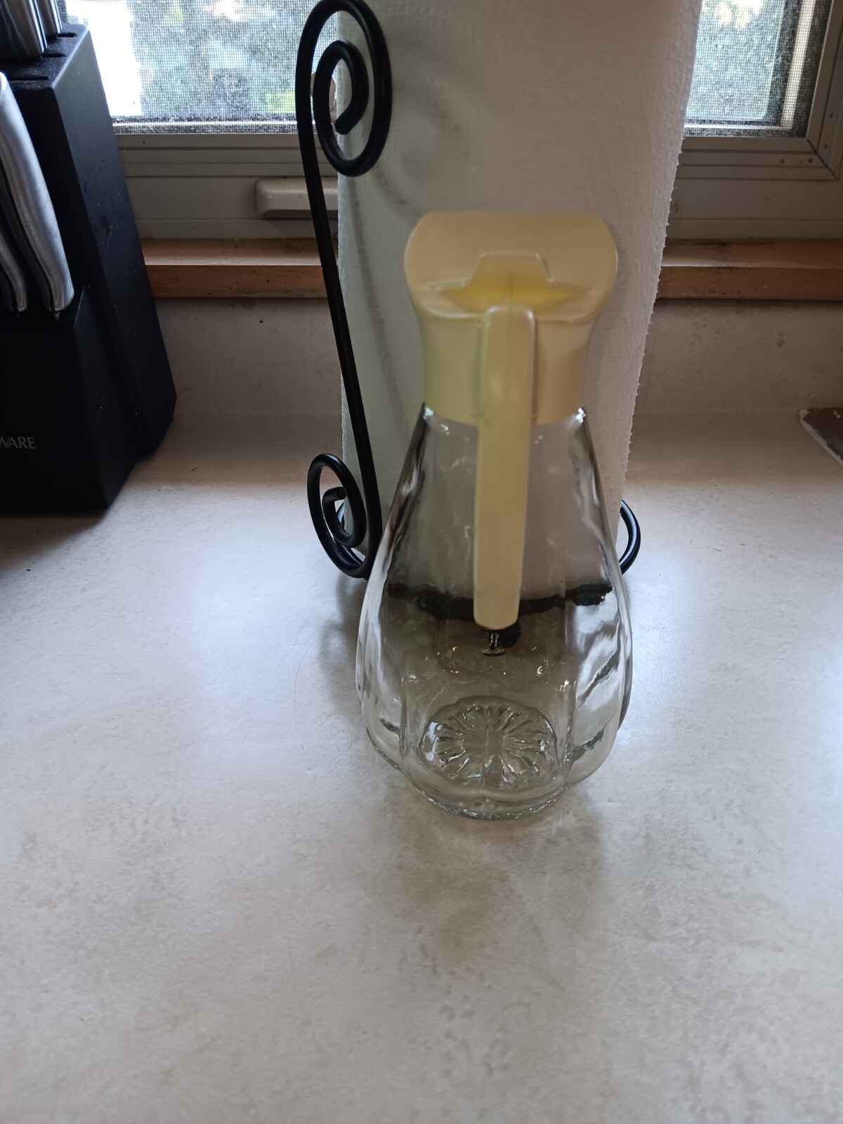 VINTAGE SYRUP DISPENSER GLASS