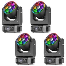 4PCS 7LED Bee Eye Moving Head Light RGBW with Color Light Stage DJ Beam Lighting