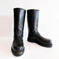 FRENCH FIREMAN BIKER BOOTS EU43 US9 UK8.5  BLUF FETISH ROB LEATHER