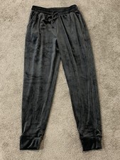 Conceited Velour Velvet Leggings Women  s Sz S Gray Drawstring Super Soft Lounge