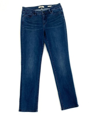 Boho Straight Blue Denim Jeans Size 