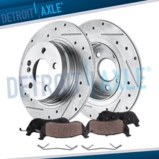 11.81'' Rear Drilled Disc Rotors Brake Pads Kit for Mercedes-Benz C250 C300