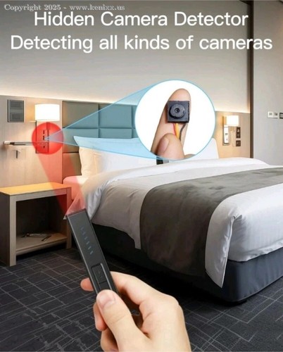 Hidden Camera Detectors, Bug Detector Anti Spy Camera Finder, 6 Level Adj. - Picture 3 of 5
