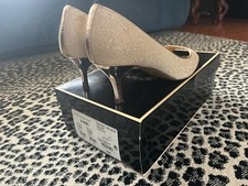 I. Miller beautiful shoes gold sparkle glitter open toe CELEST Champagne sz 8M