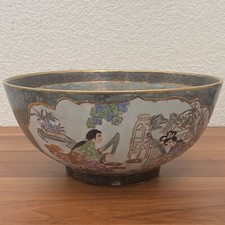 Vintage Handpainted Famille Rose Bowl Asian 10 Large Porcelain Bowl