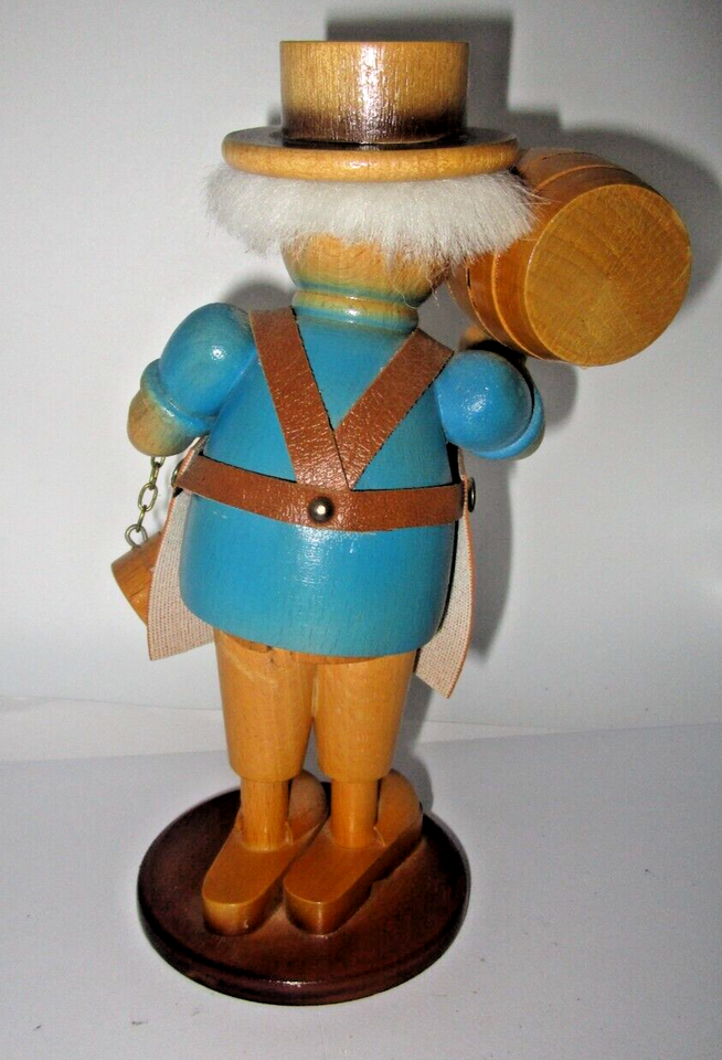 Vintage Volkskunst Wood SMOKER Incense Burner Beer Keg & Stein Made in