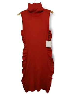 calvin klein red sweater dress