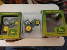 2 ENESCO JOHN DEERE 4010 TRACTOR ORNAMENTS