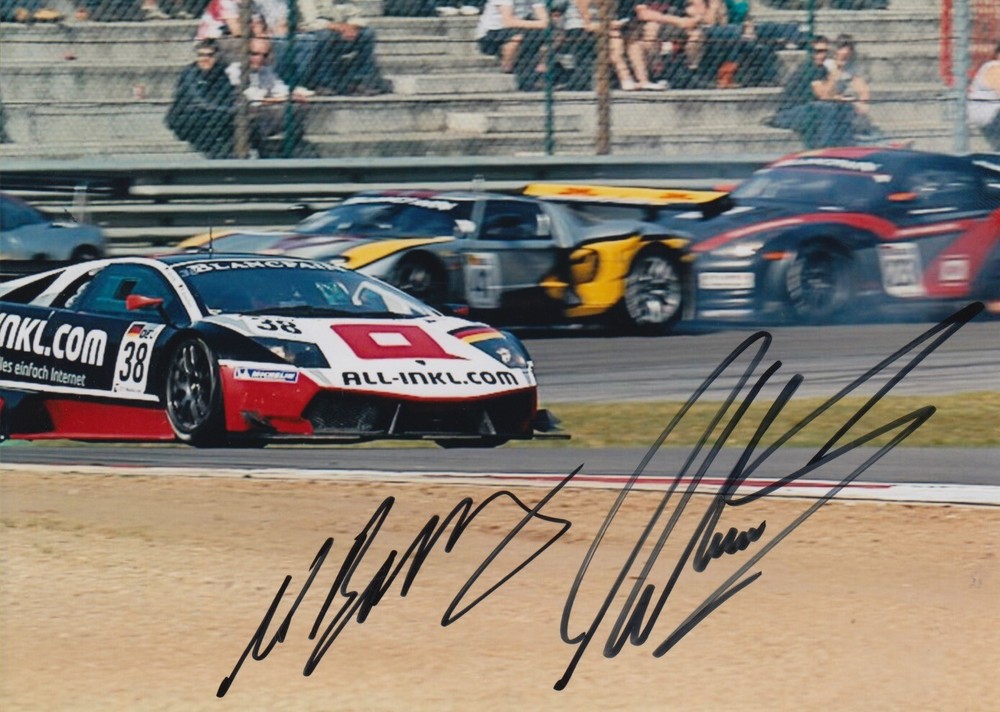 Winkelhock Basseng Hand Signed 7x5 Lamborghini Autograph Photo