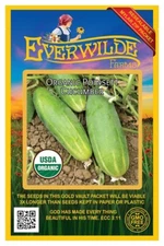 50 Organic Poinsett Cucumber Seeds - Everwilde Farms Mylar Seed Packet